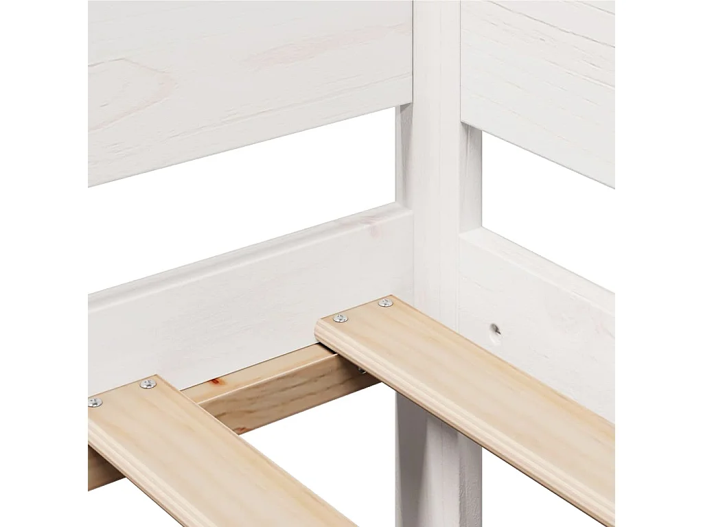 Sofá cama con cajones madera maciza de pino blanca 80x200 cm