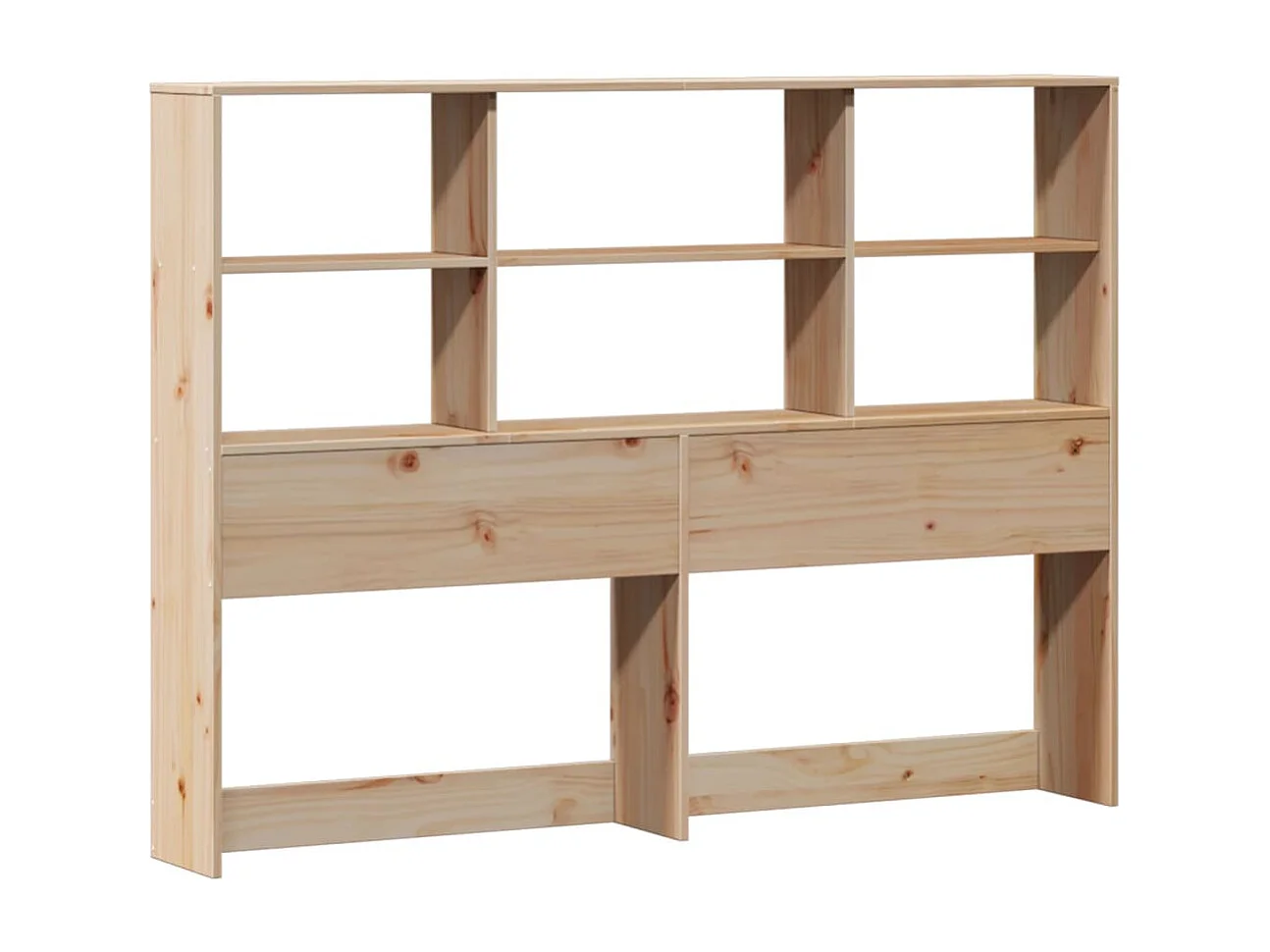 Cama con estantería sin colchón madera maciza de pino 120x190cm