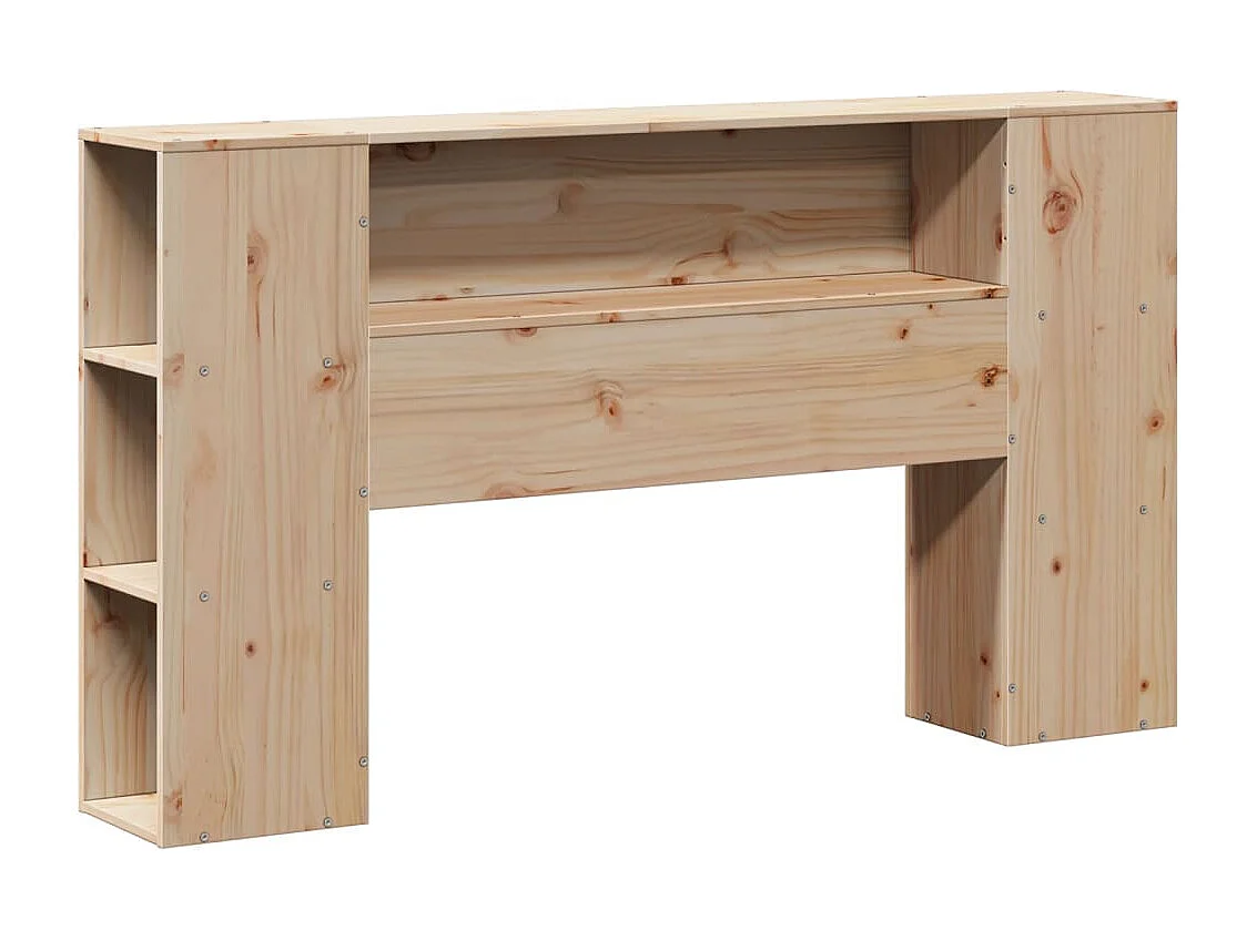 Bed met boekenkast zonder matras massief hout 120x190 cm