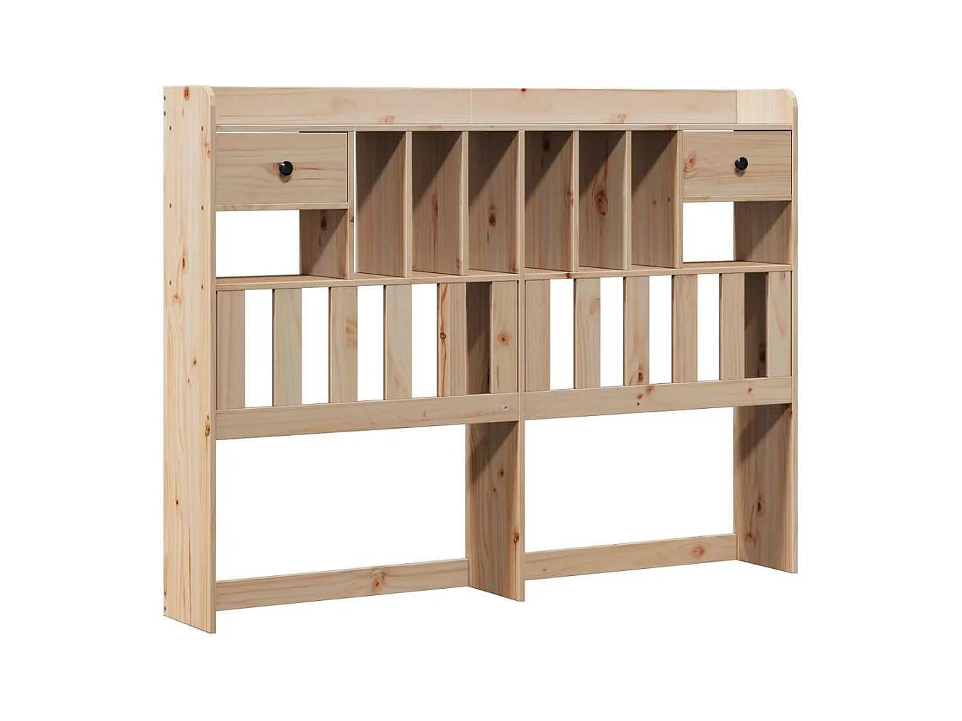 Bed met boekenkast zonder matras massief grenenhout 140x200 cm