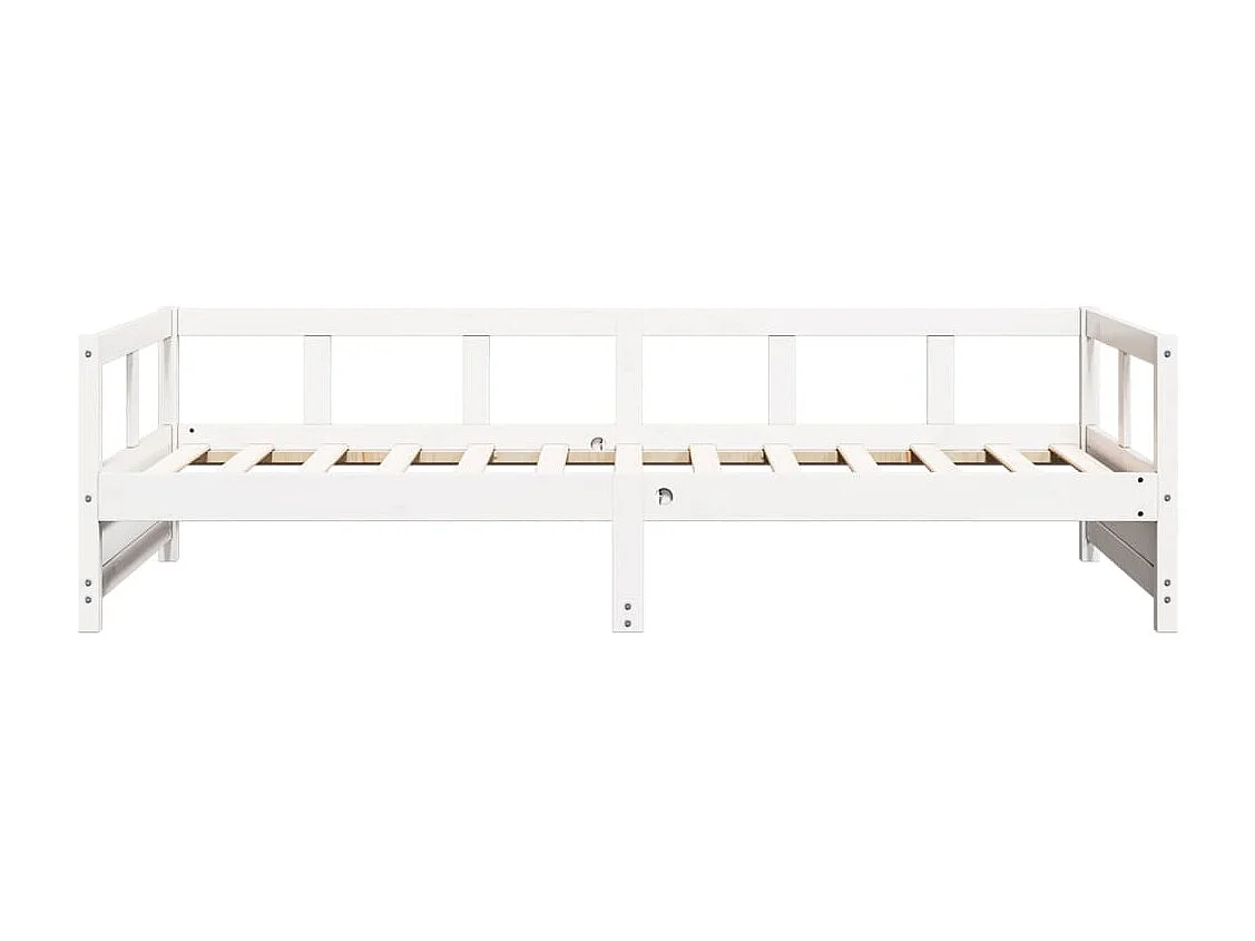Sofá-cama 80x200 cm madeira de pinho maciça branco