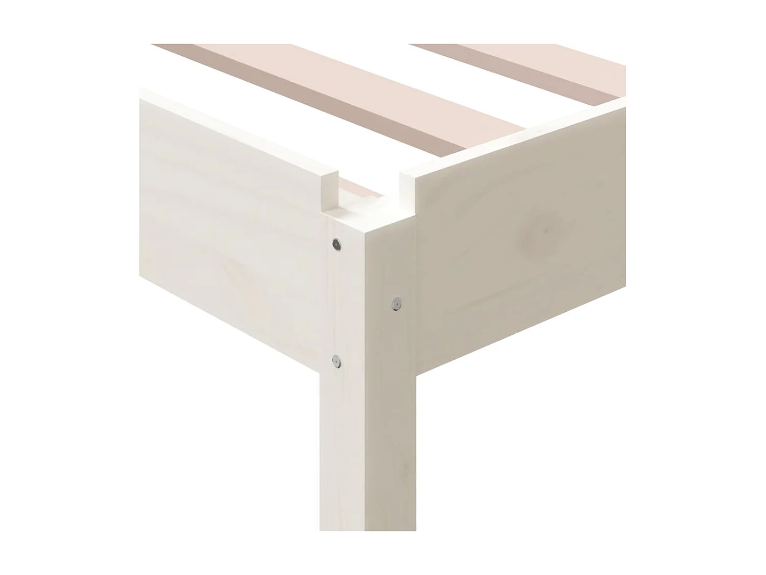 Cama empilhável 75x190 cm madeira de pinho maciça branco