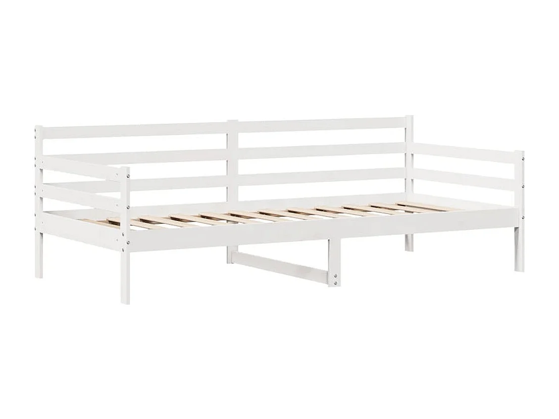 Sofá cama con cajones madera maciza de pino 90x200 cm