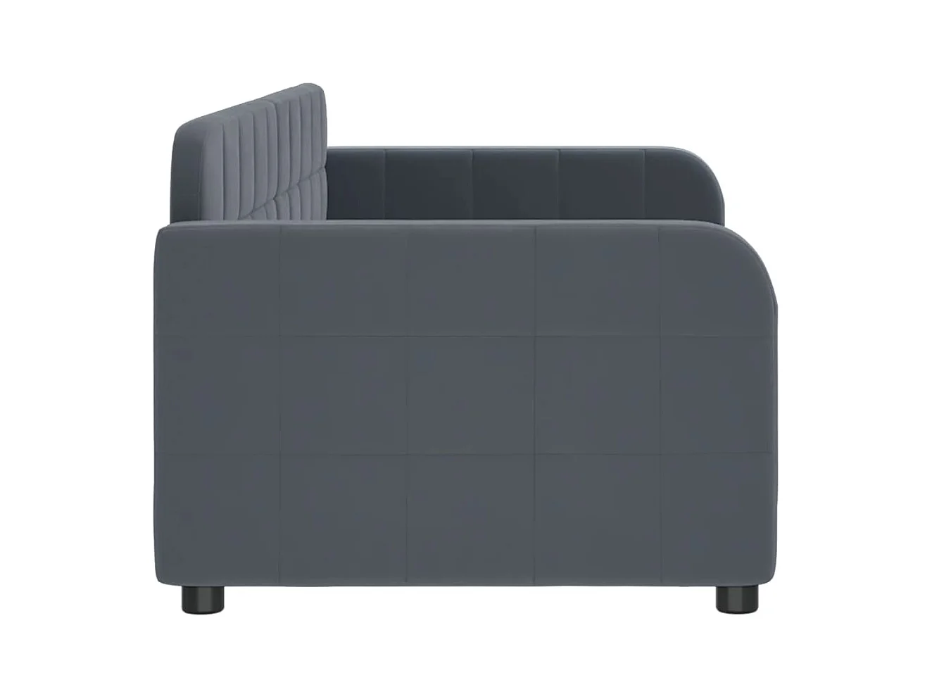 Slaapbank 80x200 cm fluweel donkergrijs