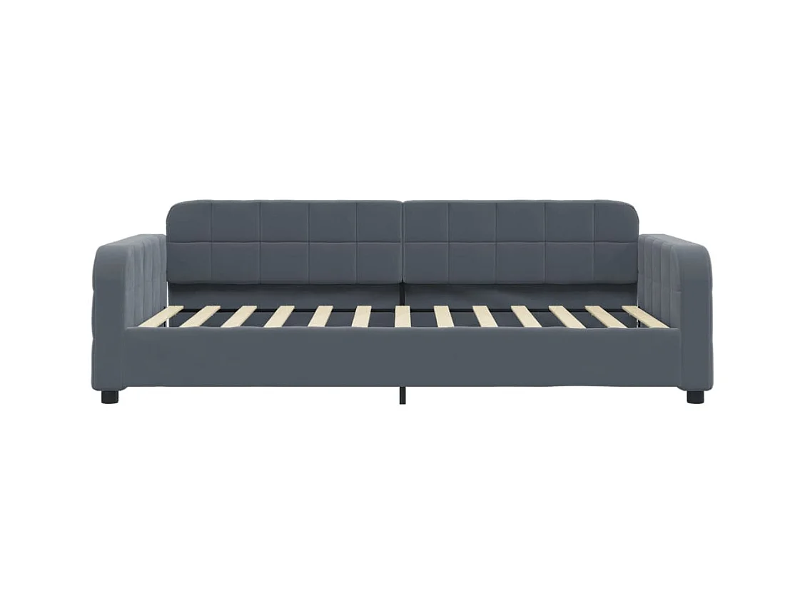Slaapbank 80x200 cm fluweel donkergrijs