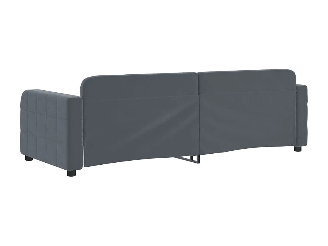 Slaapbank 80x200 cm fluweel donkergrijs