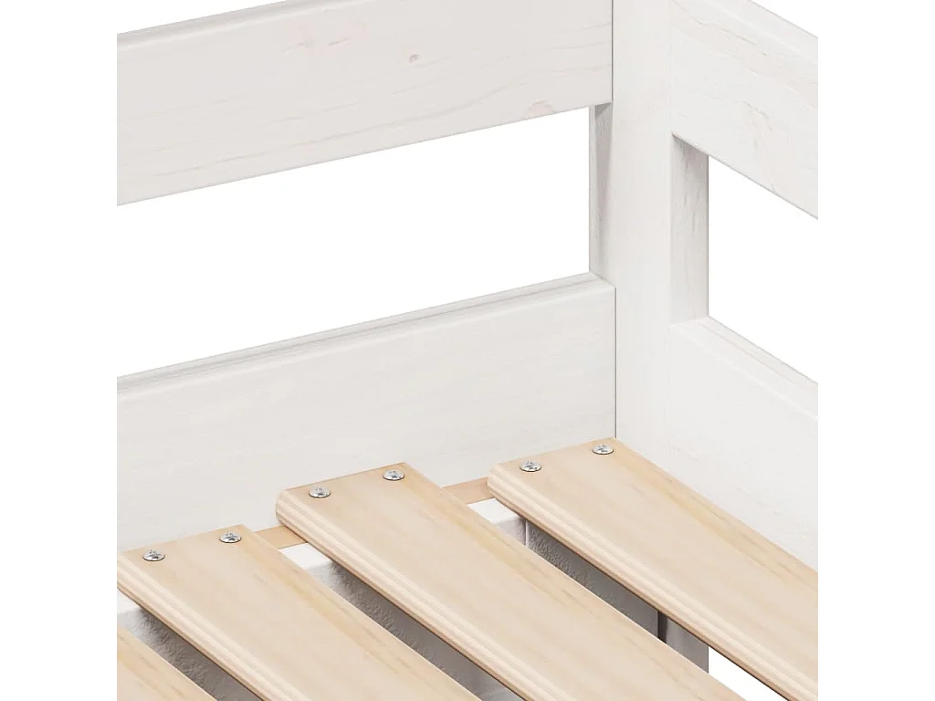 Slaapbank met lades 90x200 cm massief grenenhout wit