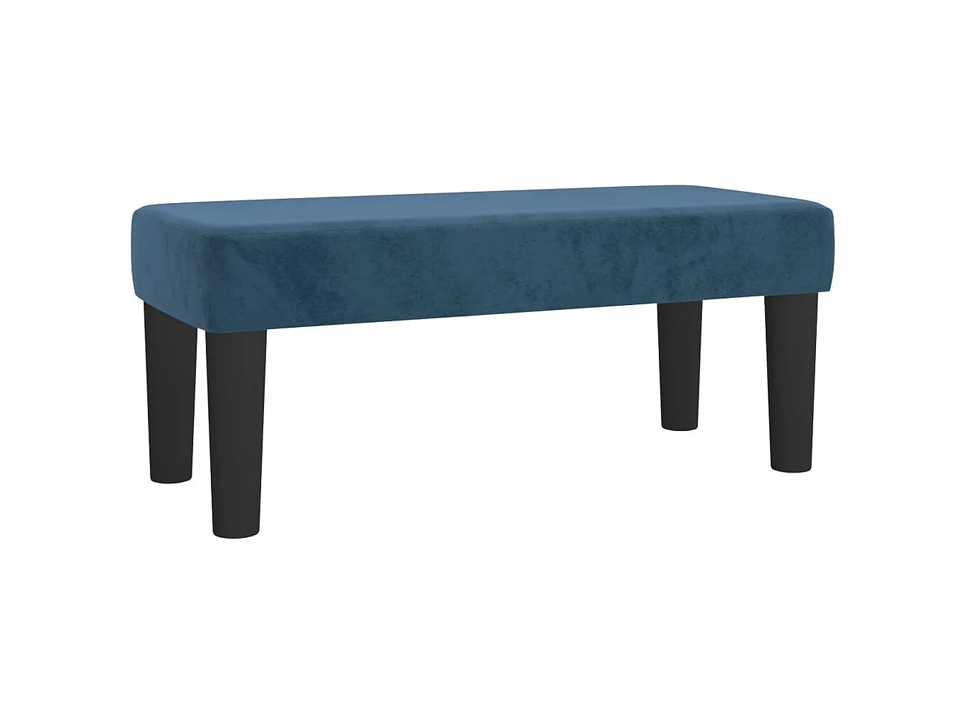 Cama box spring con colchón terciopelo azul oscuro 80x200 cm