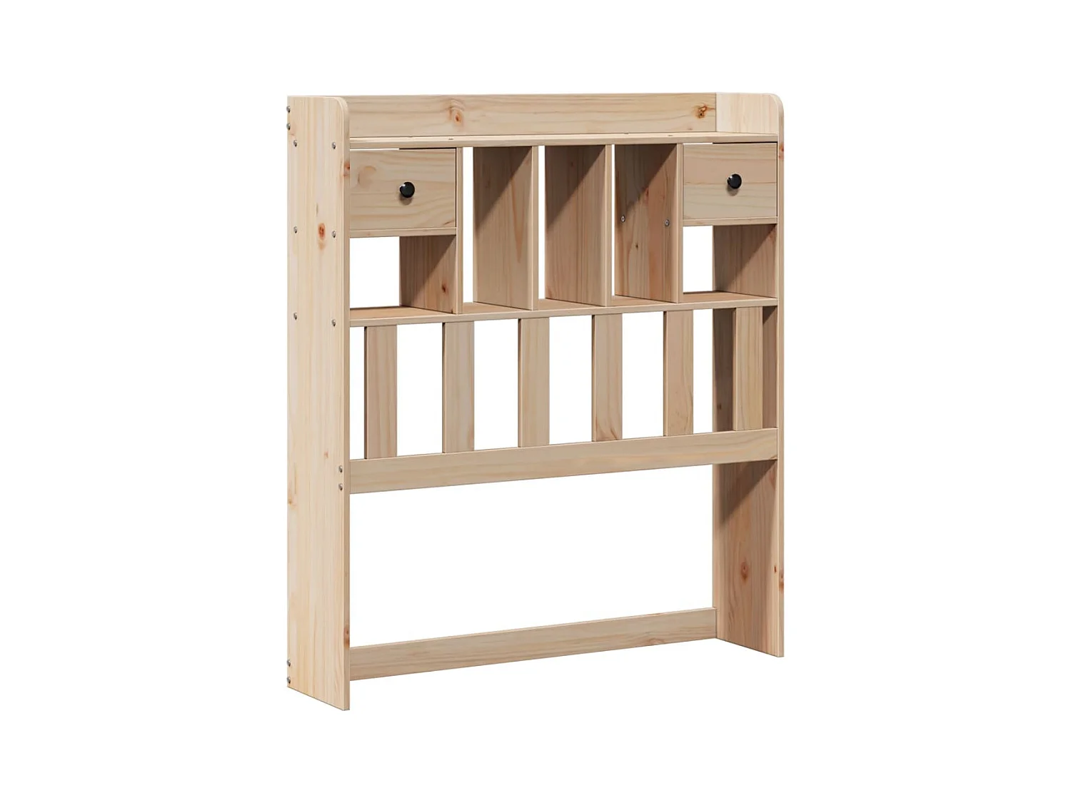 Bed met boekenkast zonder matras massief grenenhout 100x200 cm