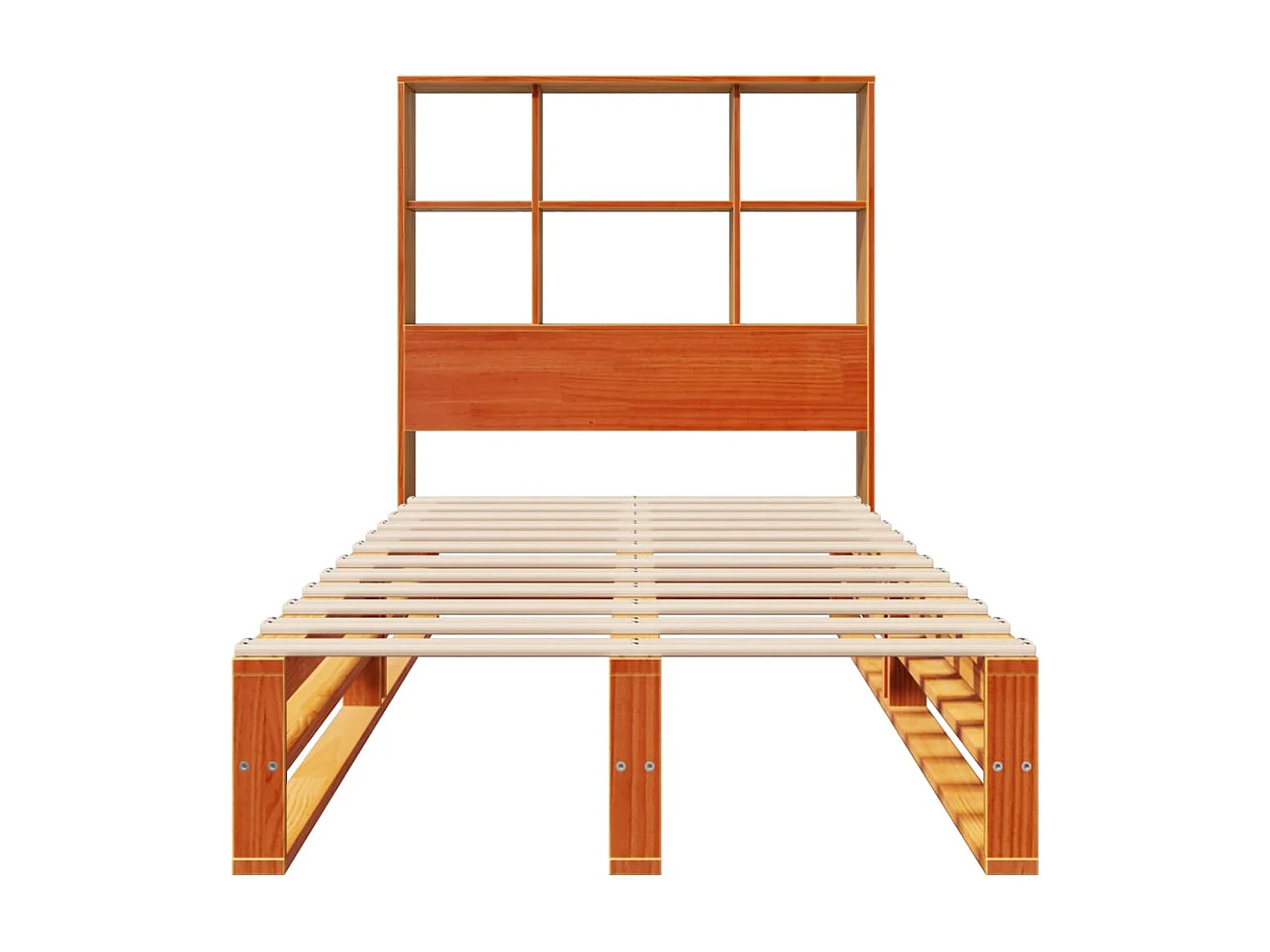 Cama com estante sem colchão 100x200 cm madeira maciça