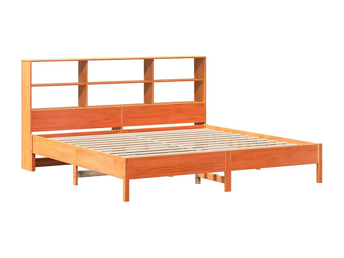 Cama com estante sem colchão 180x200 cm pinho maciço