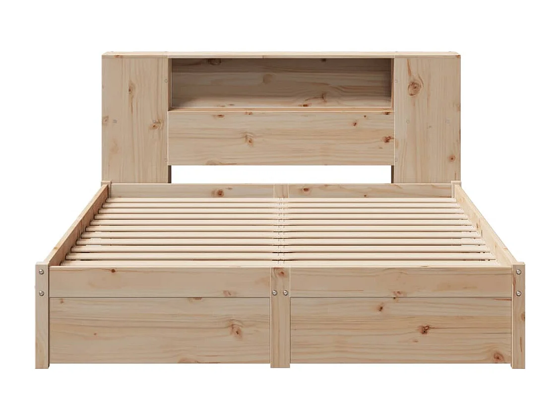 Cama com estante sem colchão 160x200 cm pinho maciço
