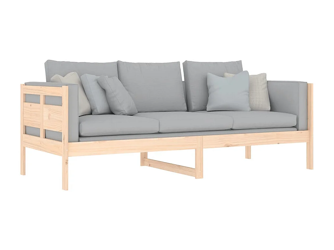 Sofá cama madera maciza de pino 80x200 cm