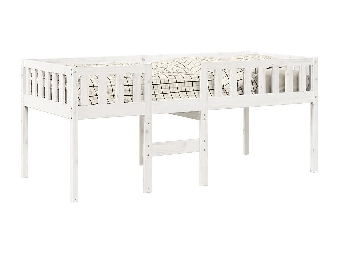 Cama para niños sin colchón madera maciza pino blanca 75x190 cm