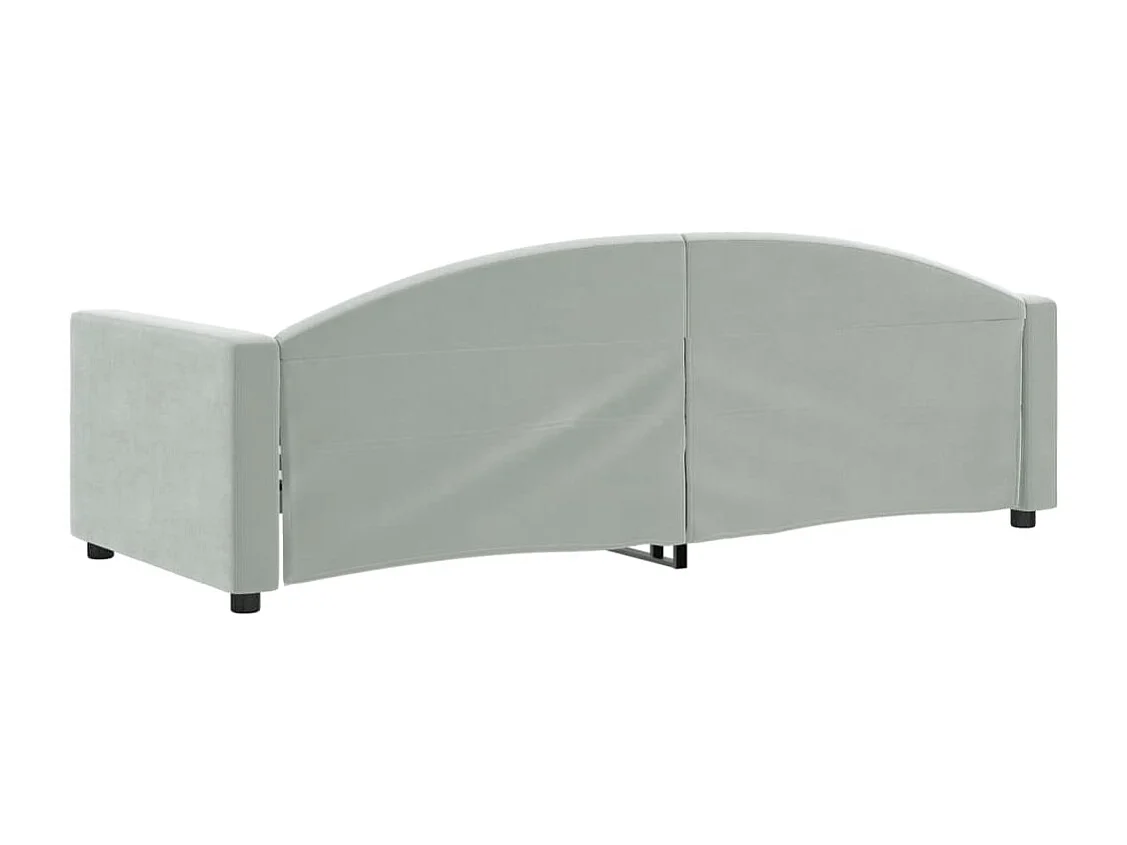 Sofá-cama 80x200 cm veludo cinzento-claro