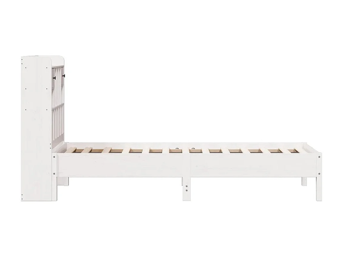 Cama con estantería sin colchón madera maciza de pino 90x190 cm