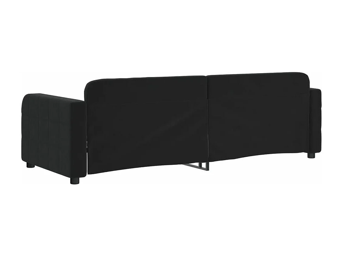 Slaapbank 80x200 cm fluweel zwart