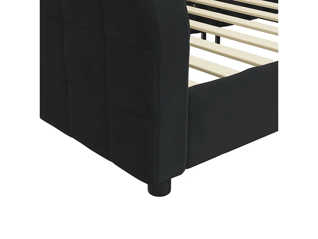 Slaapbank 80x200 cm fluweel zwart