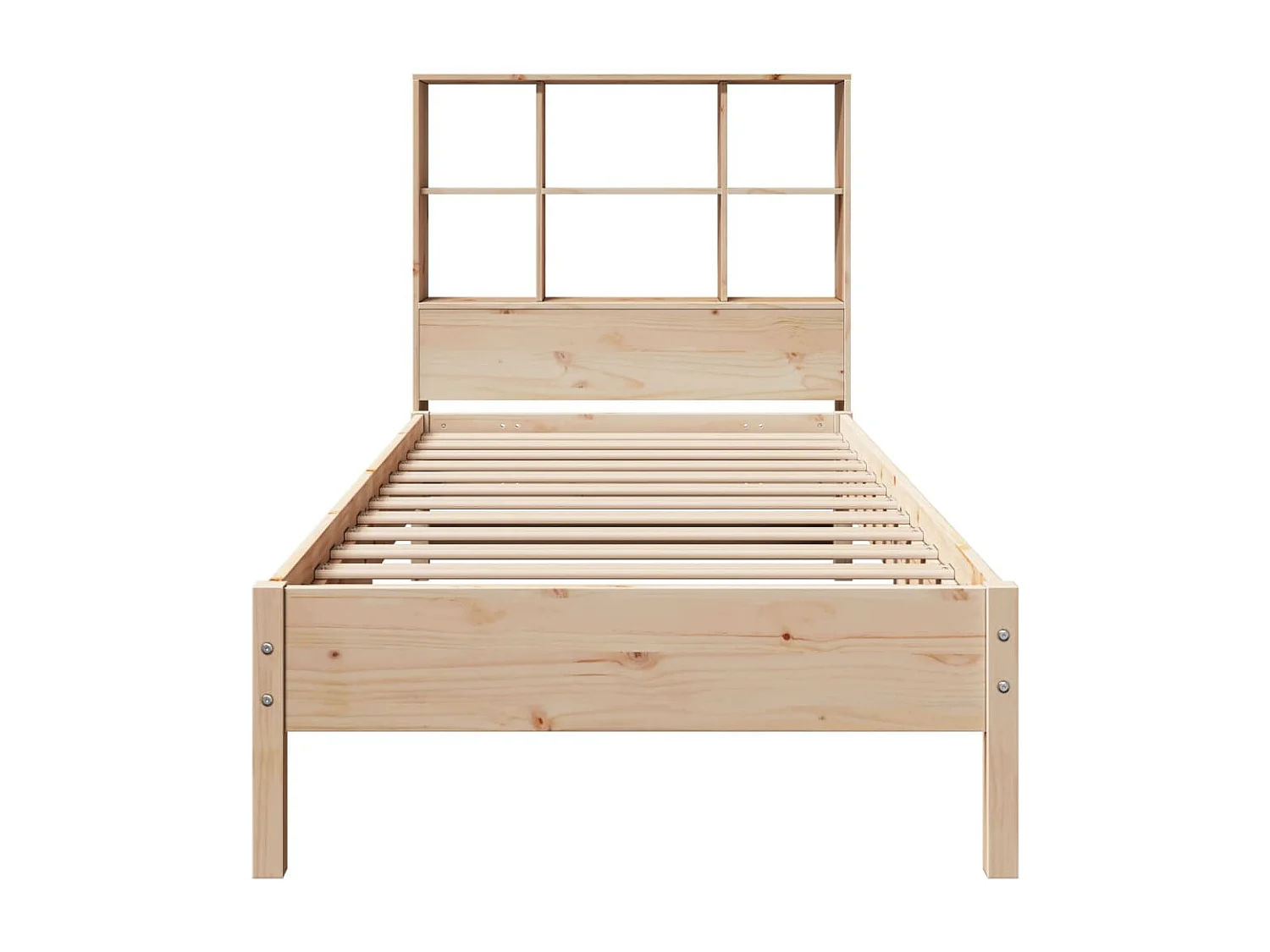 Bed met boekenkastukkenzonder matras massief grenenhout 100x200 cm