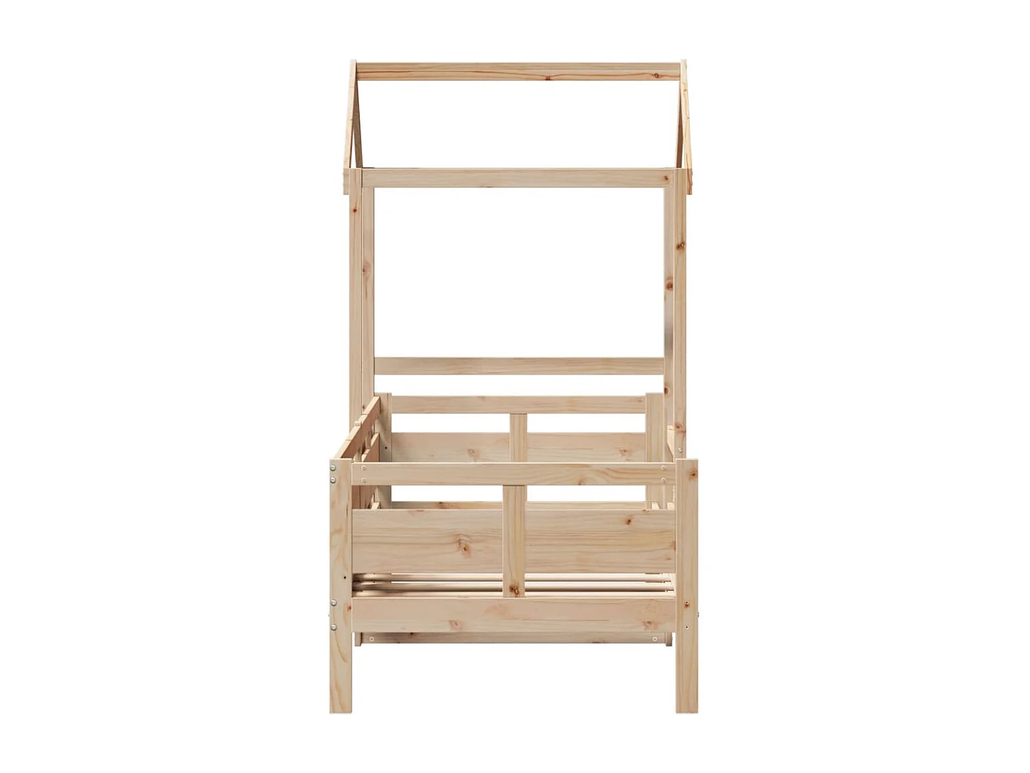 Sofá cama con techo madera maciza de pino 90x190 cm