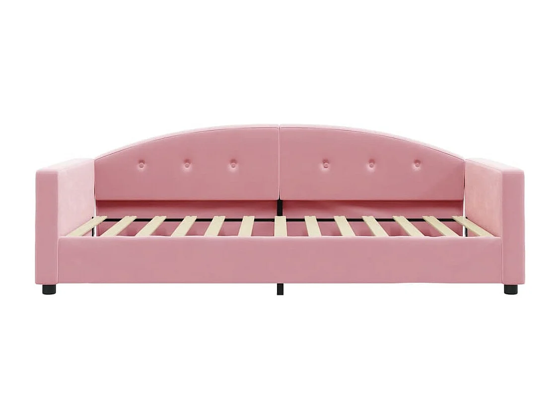 Sofá cama terciopelo rosa 100x200 cm