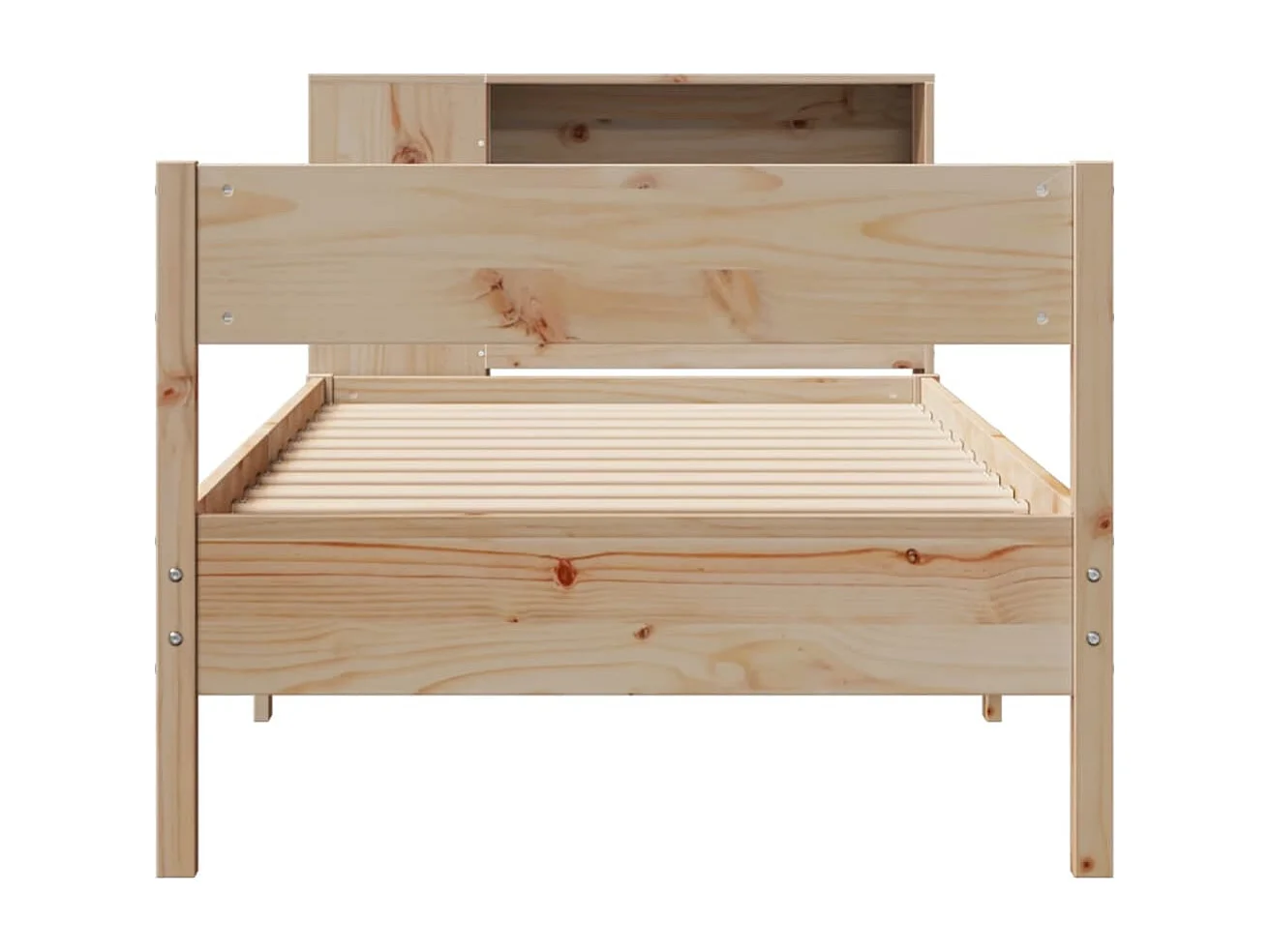 Cama com estante sem colchão 75x190 cm pinho maciço