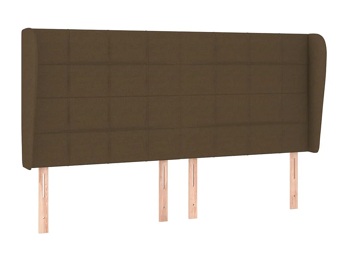 Boxspring met matras stof donkerbruin 160x200 cm