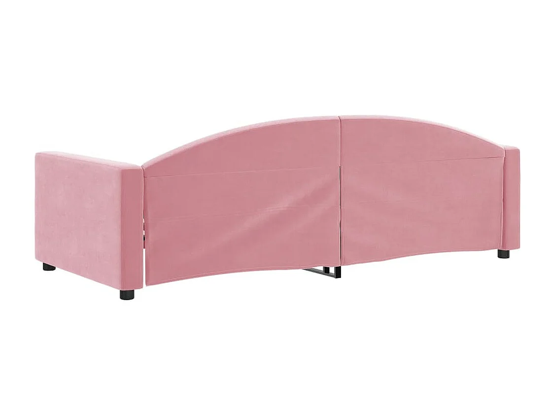 Slaapbank 90x200 cm fluweel roze