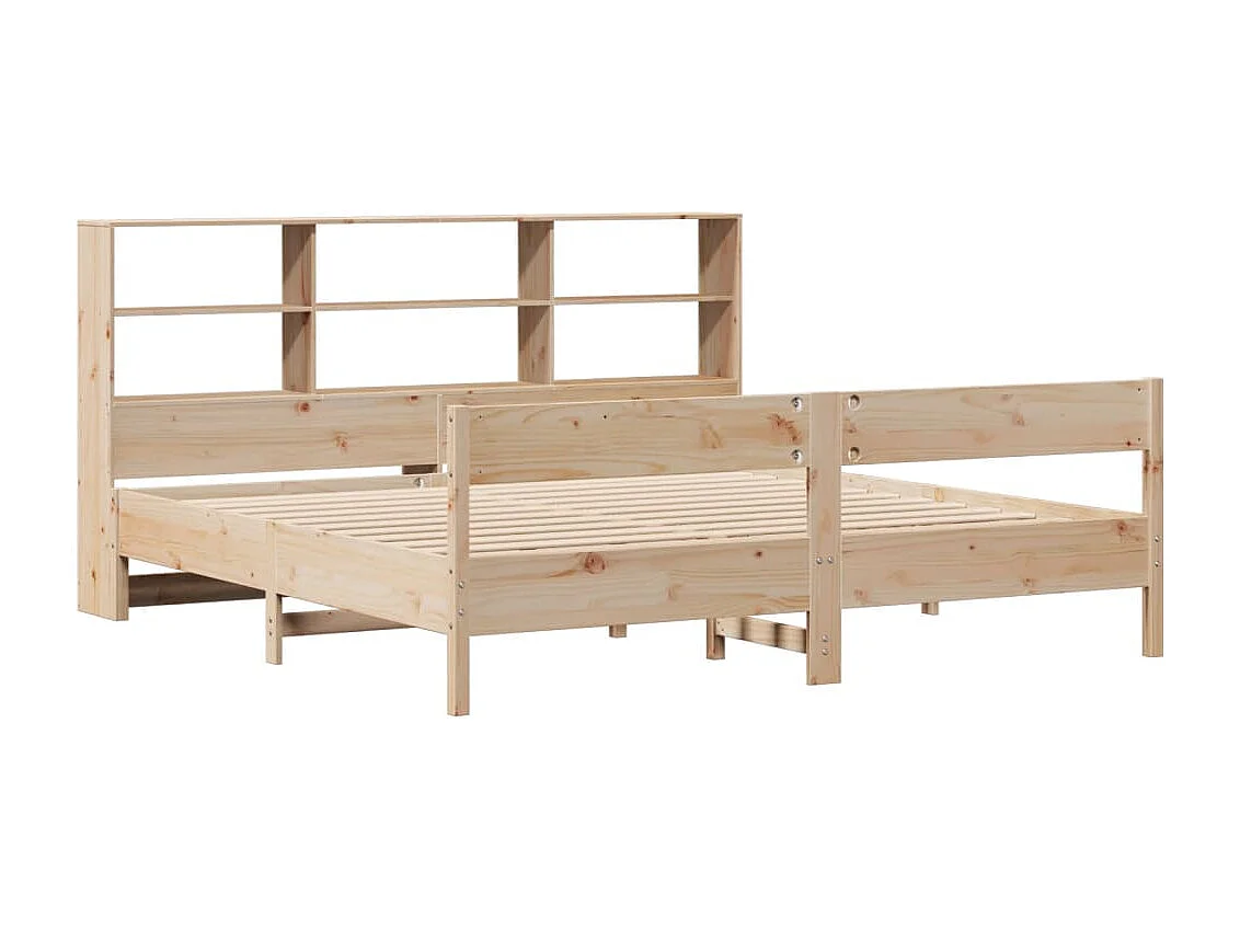 Cama com estante sem colchão 180x200 cm pinho maciço