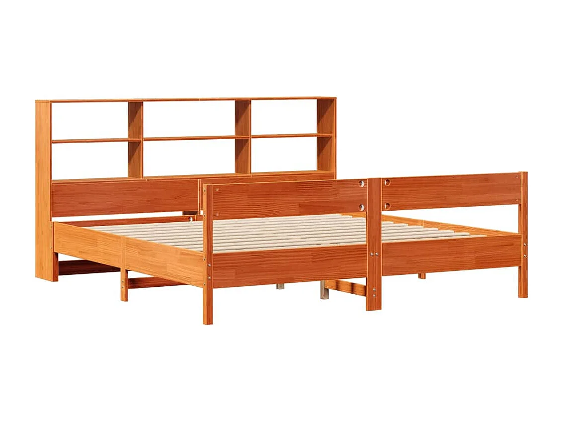 Cama com estante sem colchão 180x200 cm pinho maciço