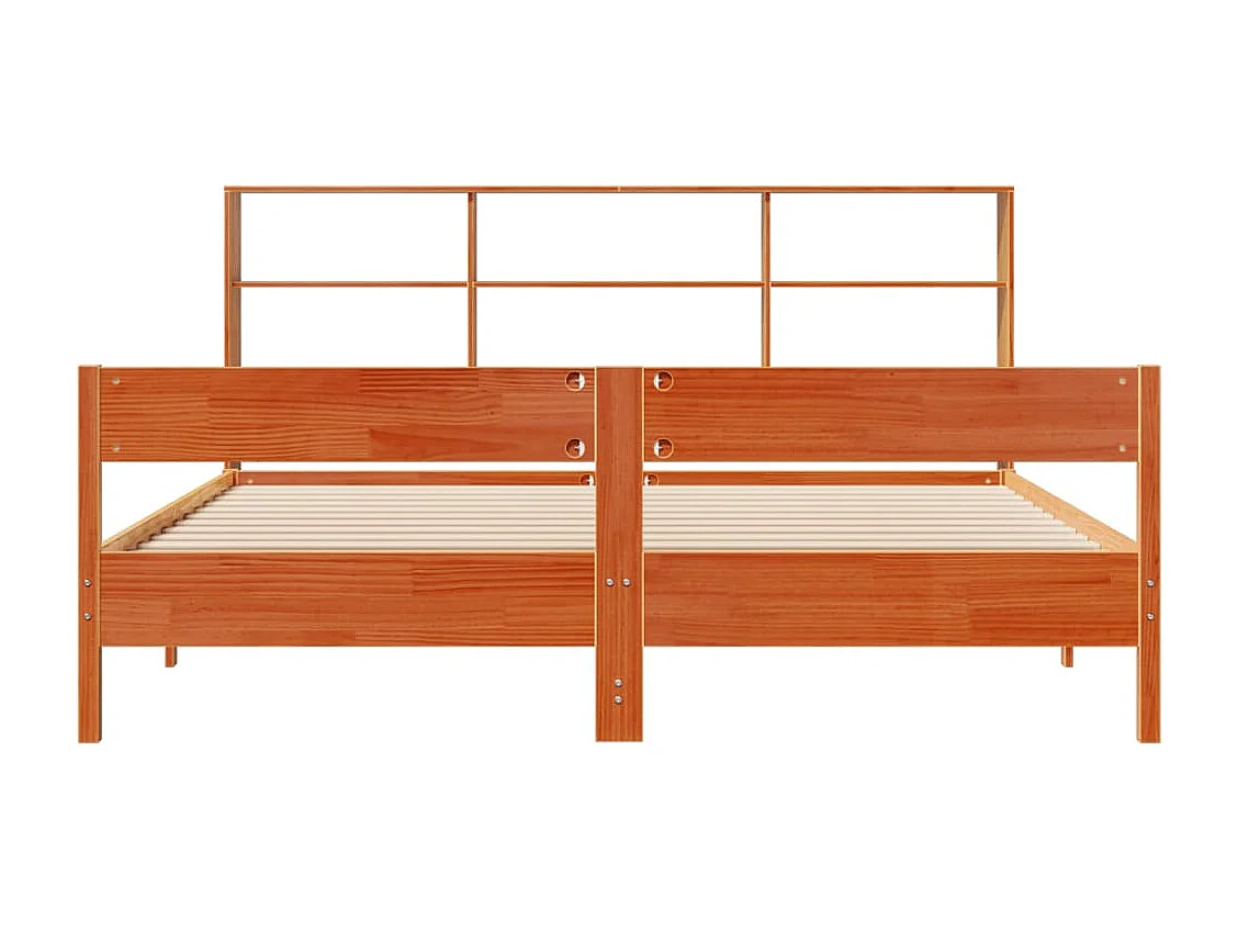 Cama com estante sem colchão 180x200 cm pinho maciço