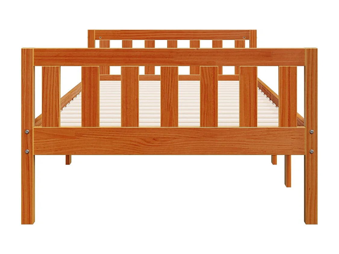 Cama de criança sem colchão 90x190 cm pinho maciço castanho-mel