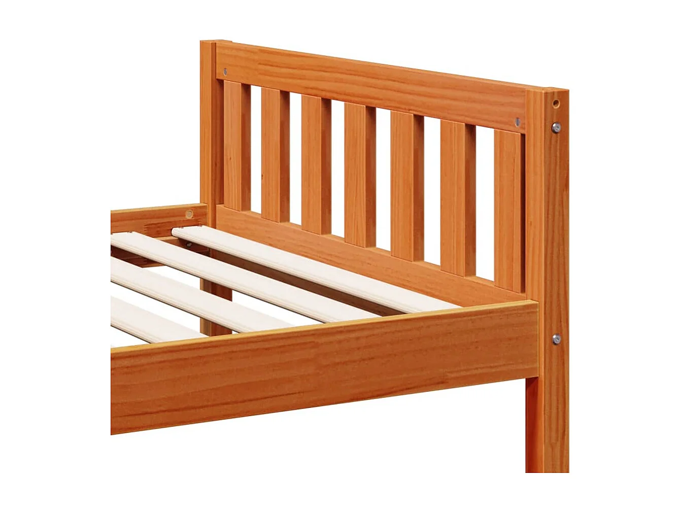 Kinderbed zonder matras massief grenenhout wasbruin 90x190 cm