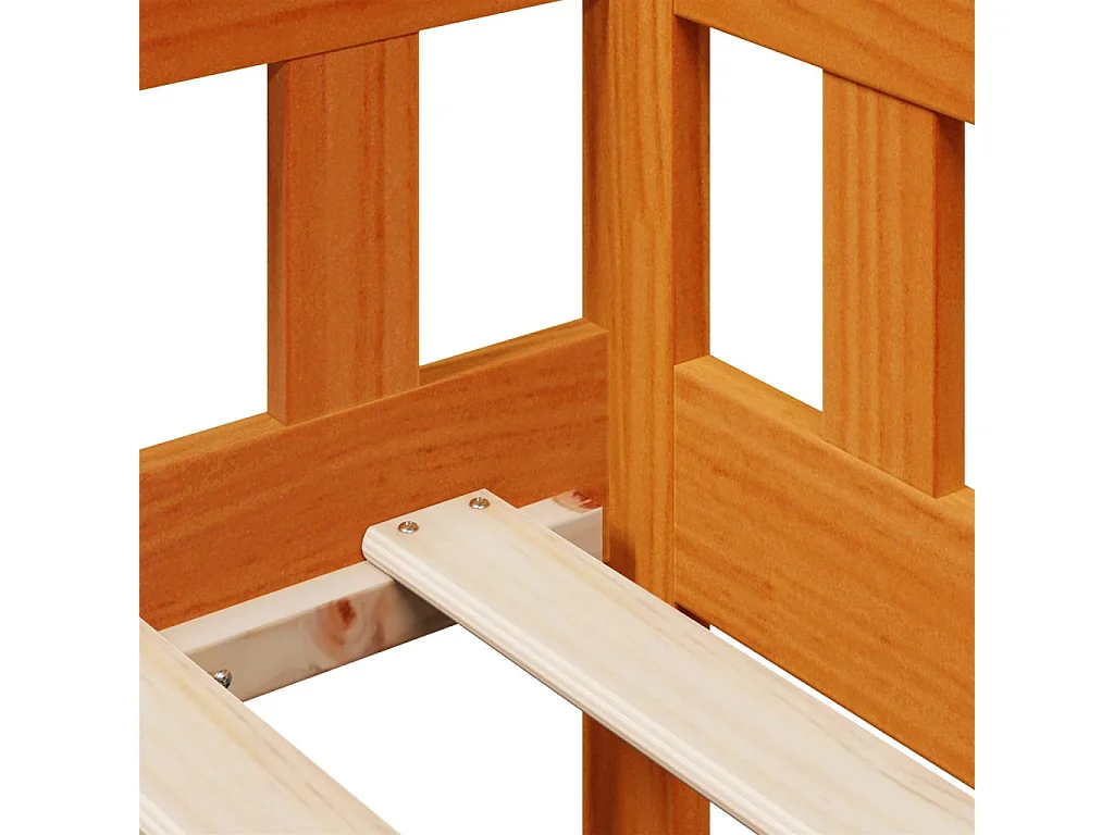 Sofá cama con cajones madera maciza pino marrón cera 80x200 cm