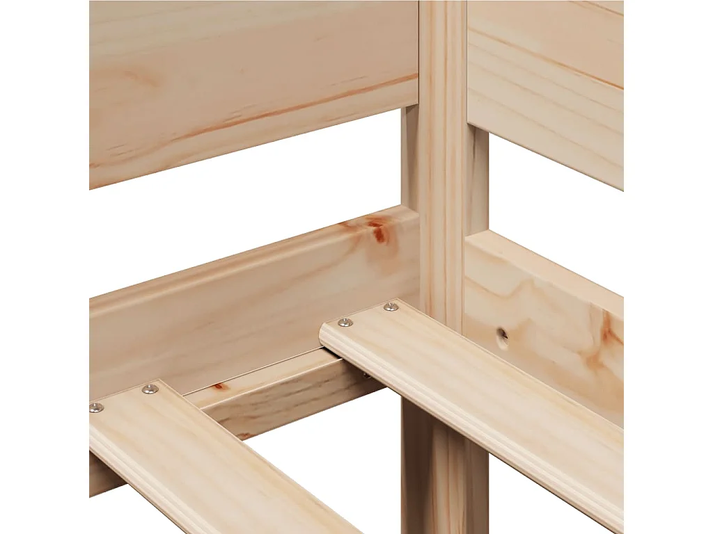 Sofá cama con cajones madera maciza de pino 80x200 cm