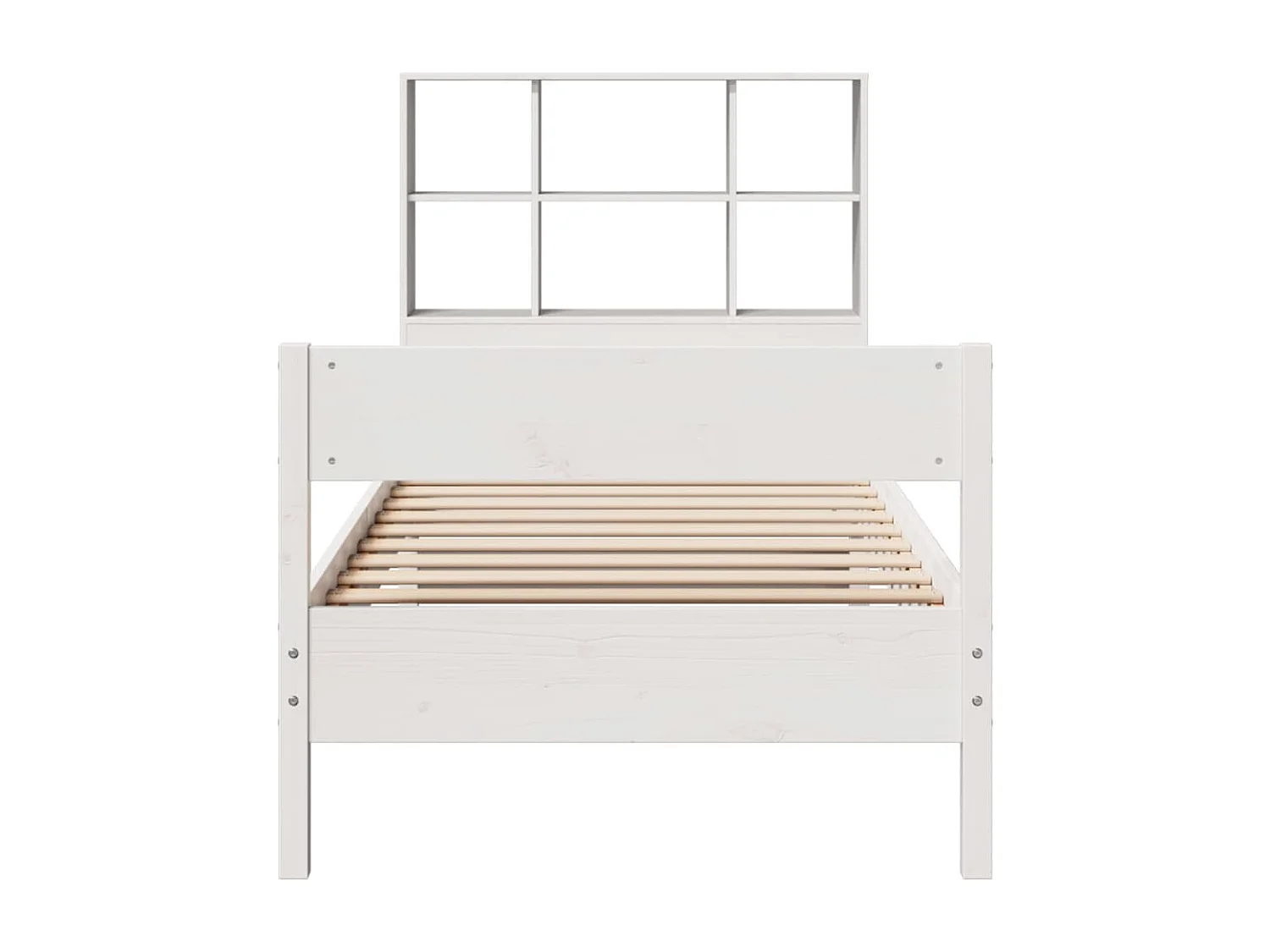 Cama con estantería sin colchón madera maciza de pino 90x190 cm