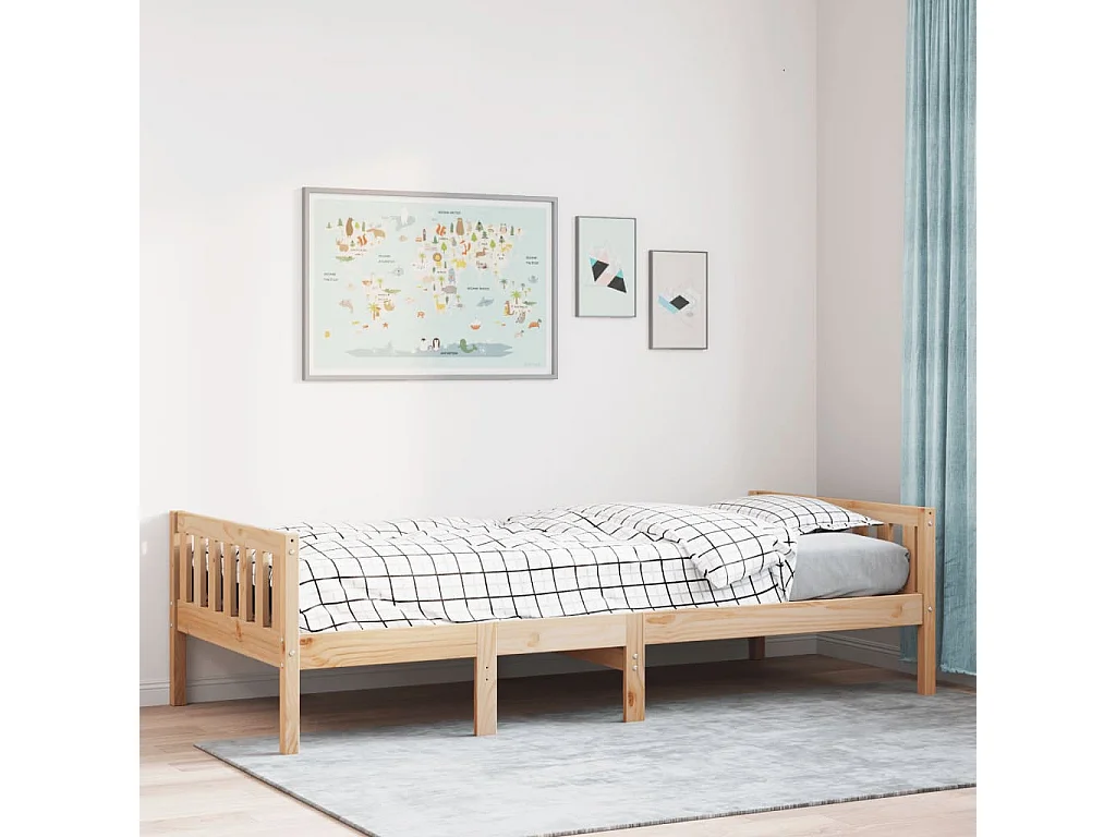 Kinderbed zonder matras massief grenenhout 90x200 cm