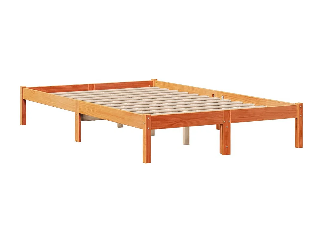 Cama com estante sem colchão 135x190 cm pinho maciço