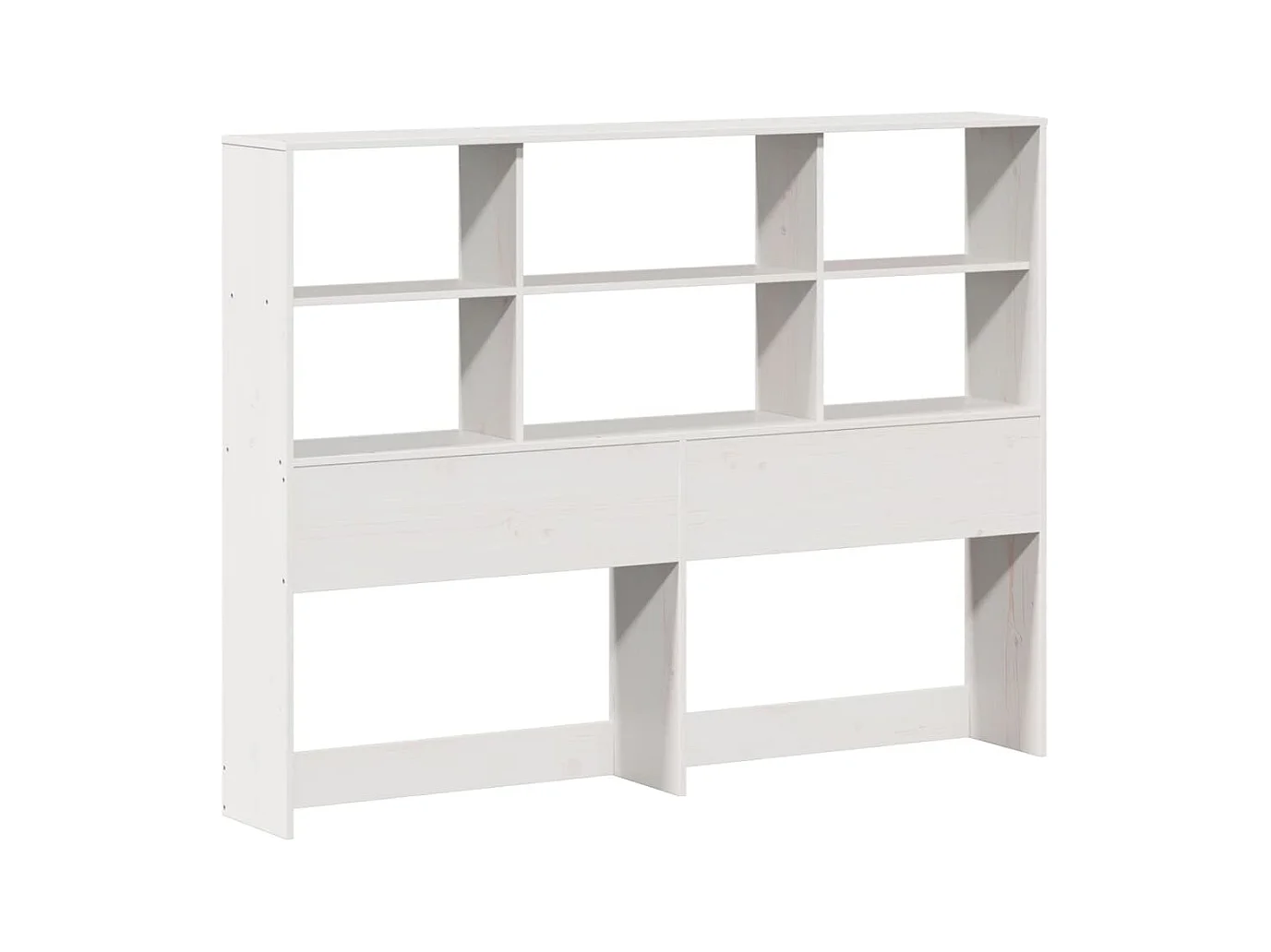 Bed met boekenkastukkenzonder matras grenenhout wit 120x190 cm