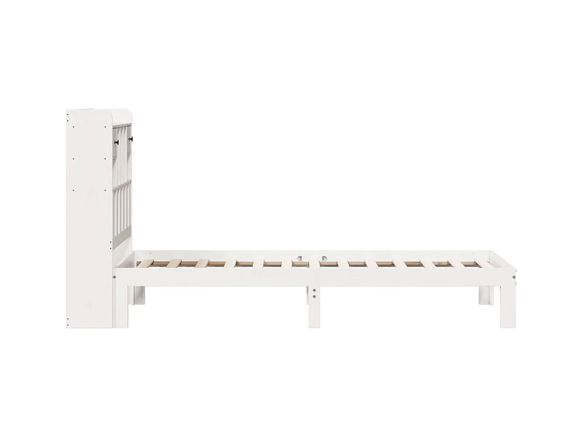 Cama con estantería sin colchón madera maciza de pino 90x190 cm