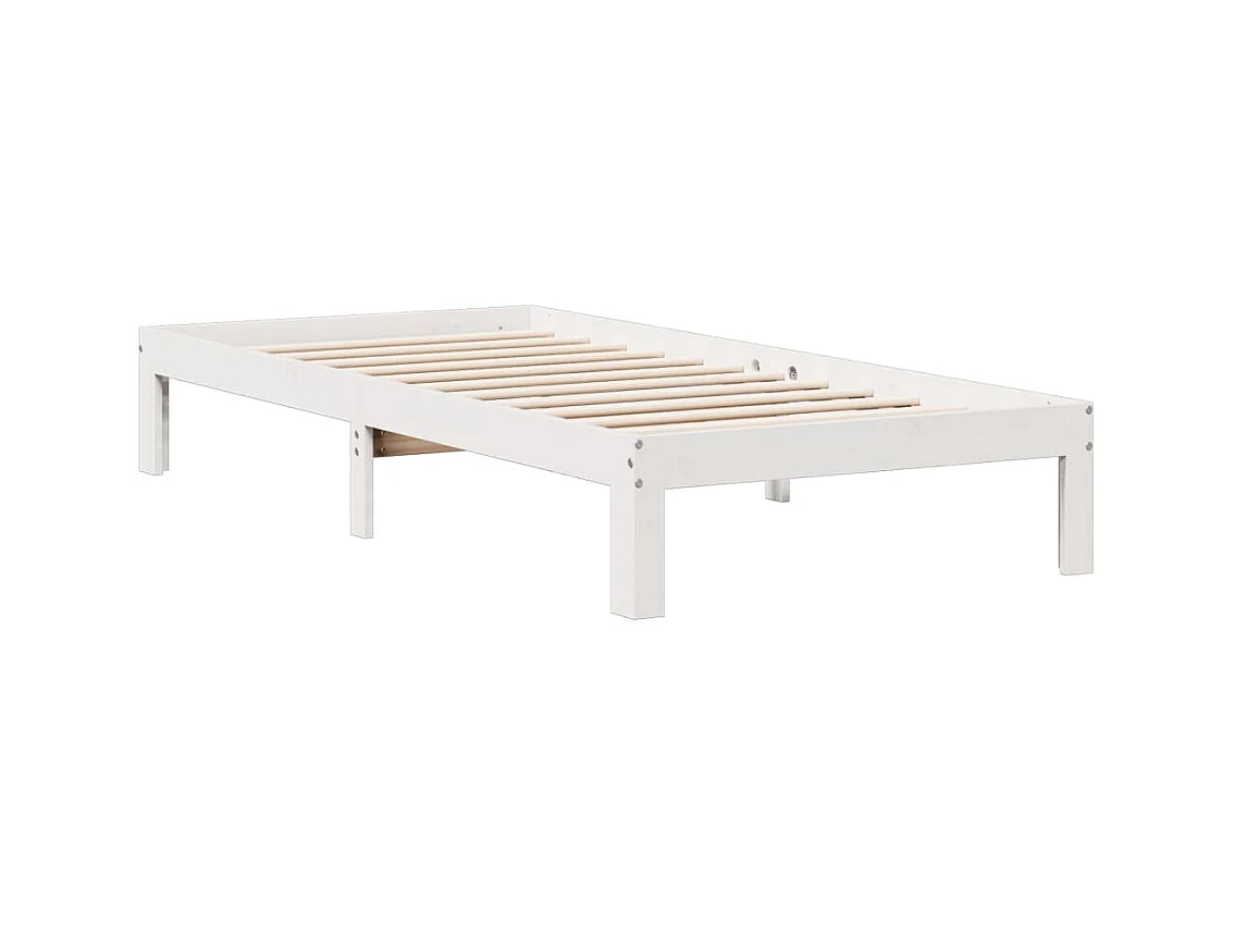 Cama con estantería sin colchón madera maciza de pino 90x190 cm