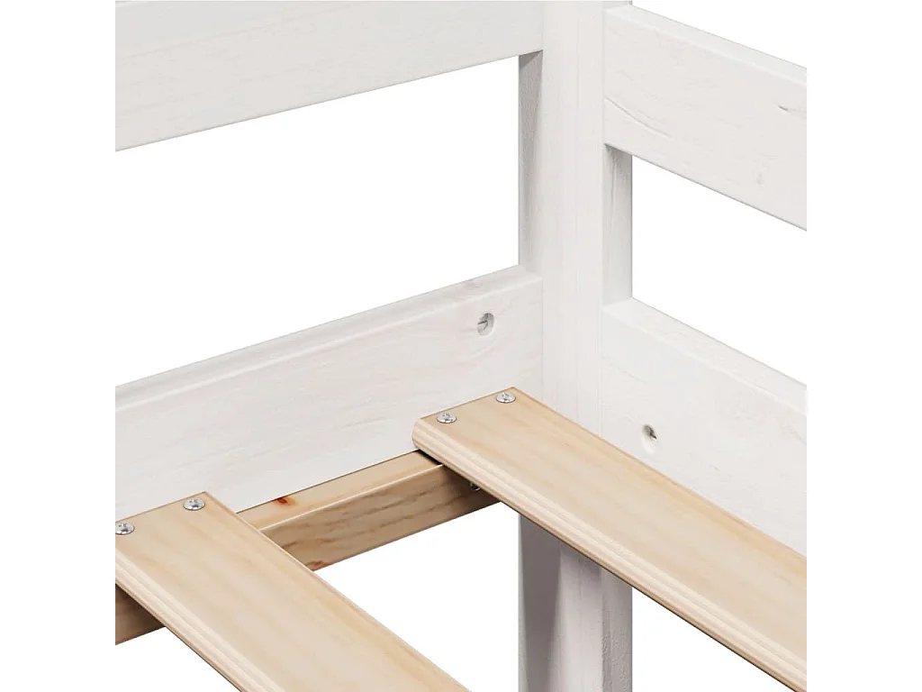 Slaapbank met lades 90x190 cm massief grenenhout wit