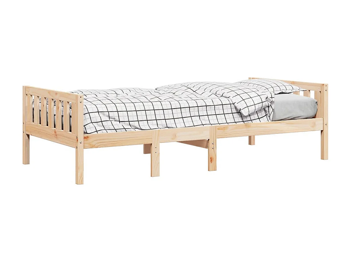 Cama para niños sin colchón madera maciza de pino 90x190 cm