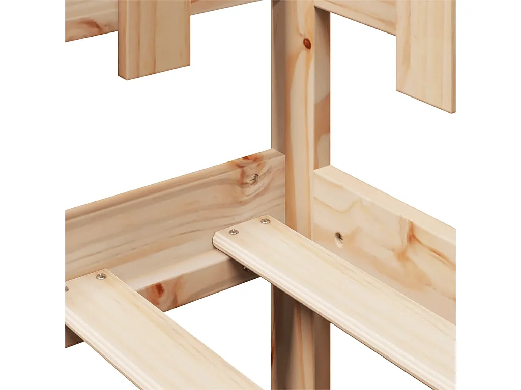 Sofá cama con cajones madera maciza de pino 90x190 cm