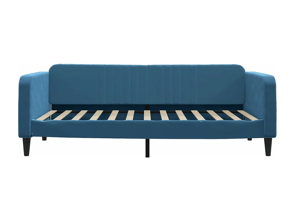 Sofá-cama 100x200 cm veludo azul