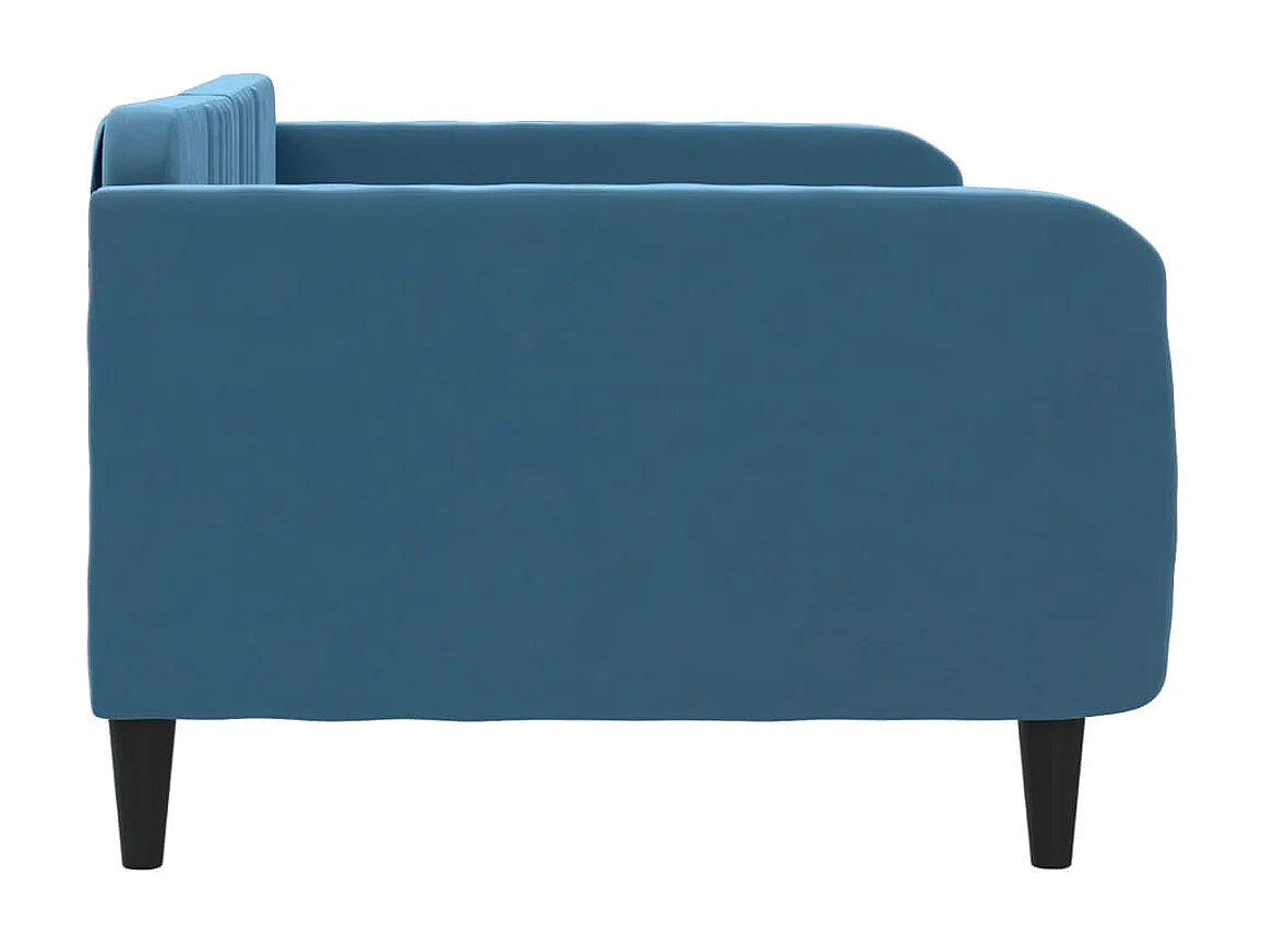 Sofá-cama 100x200 cm veludo azul