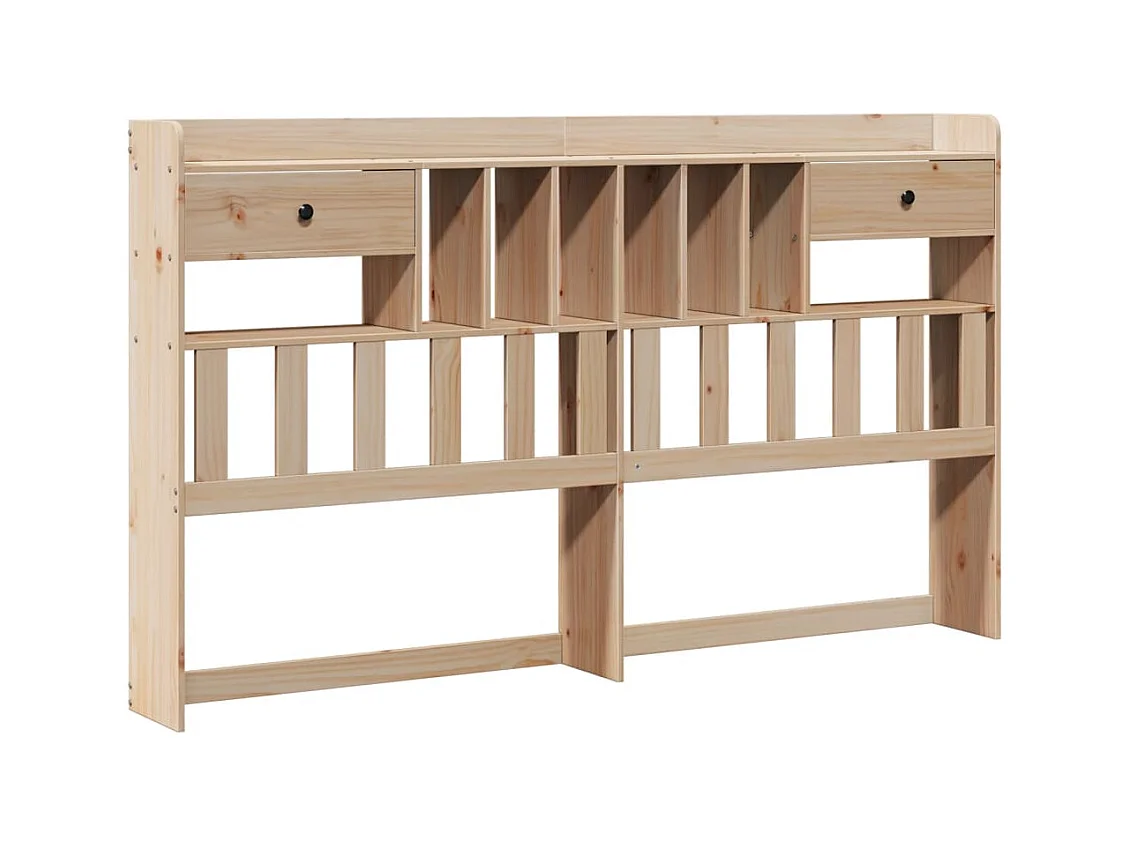 Bed met boekenkastukkenzonder matras massief grenenhout 180x200 cm