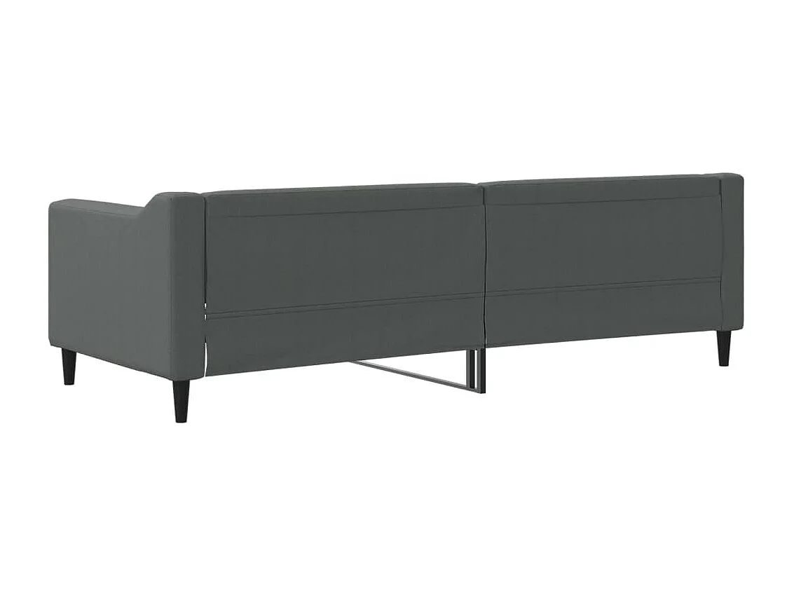 Sofá-cama 80x200 cm tecido cinzento-escuro