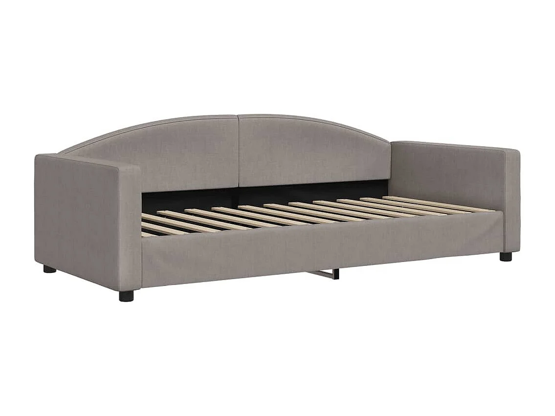 Slaapbank 90x200 cm stof taupe