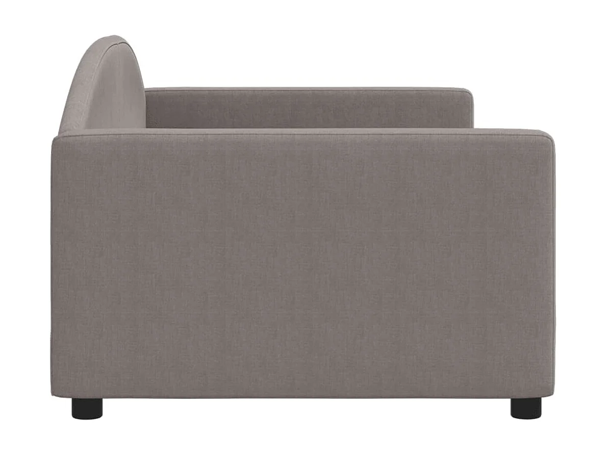 Sofá cama tela gris taupe 90x200 cm